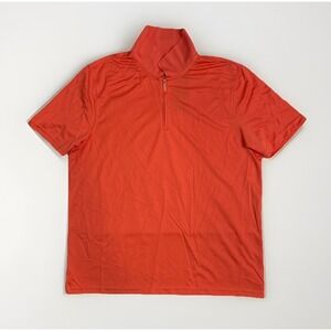 Perry Ellis Portfolio Athletic Polo Short Sleeve Emberglow Mens Size XL
